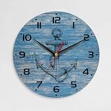 ENUIEO Vintage Blue Nautical Anchor 10 Inch