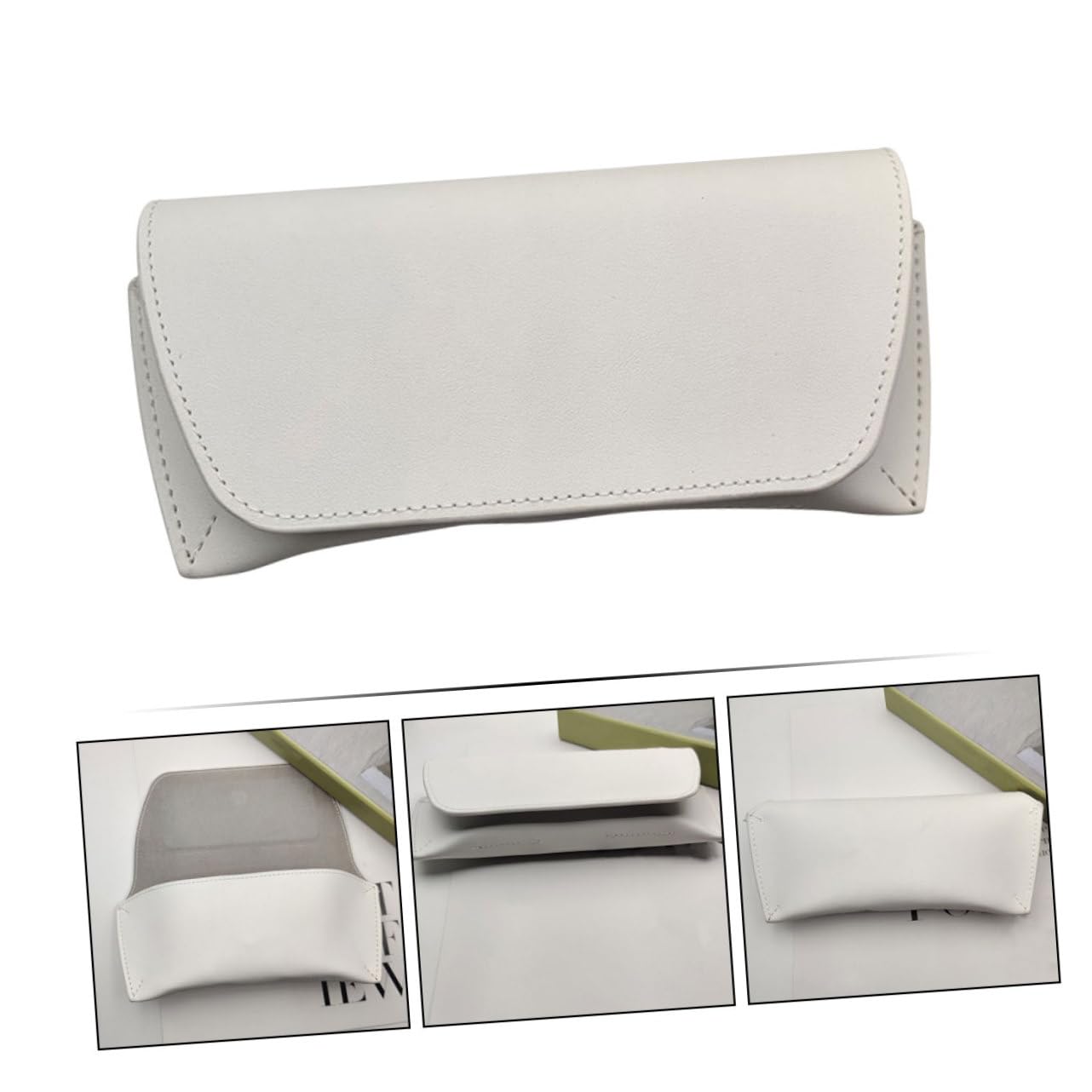 FOMIYES Brillenschutzhülle Tragbare Tasche Damen Sonnenbrillentasche Schmal Für Sonnenbrillen Brillen Lesebrillen Tasche Niedlich Pvc Weiß