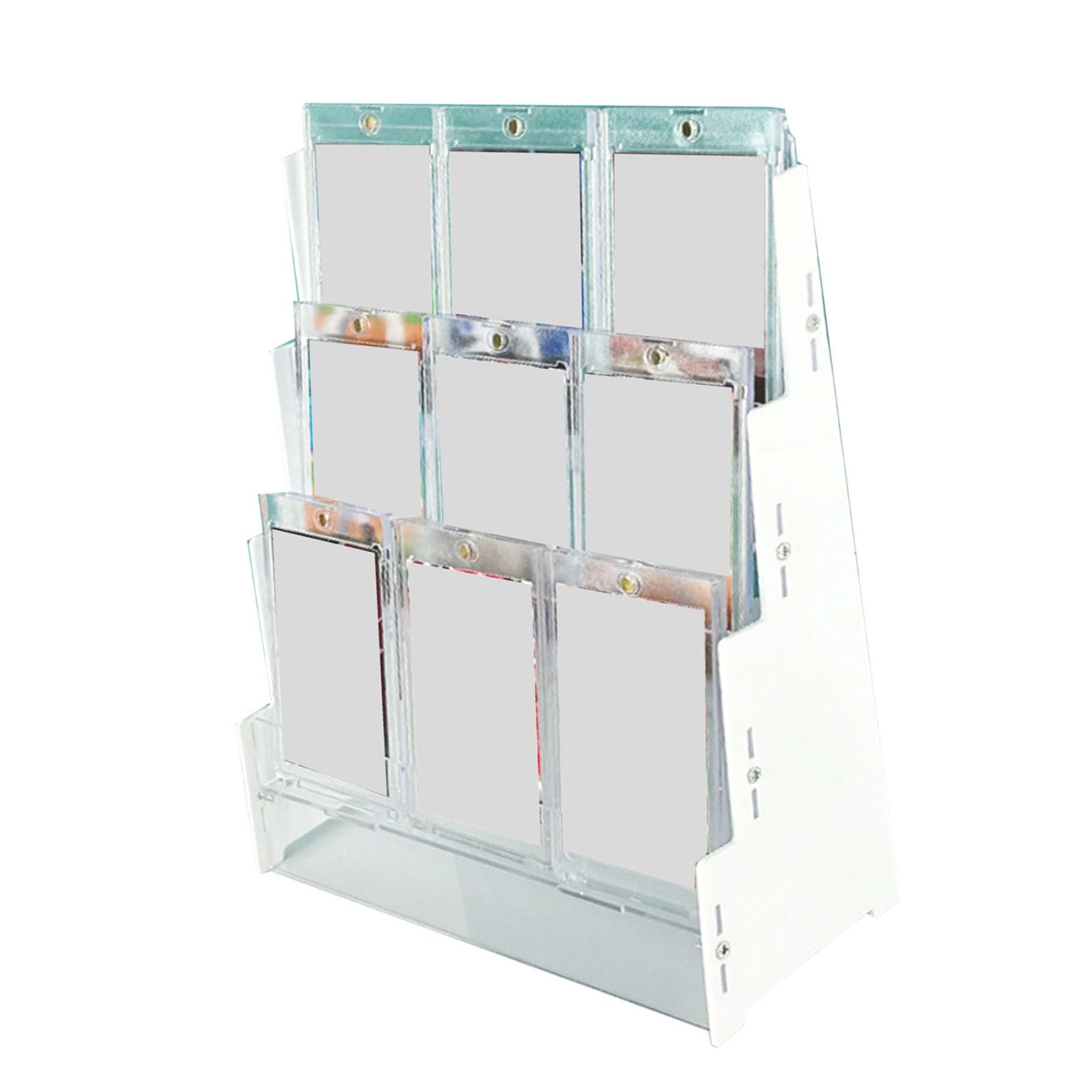Hsioluted Closure Card Display Stand Space Saving Sports Memorabilias Holder Storage Rack for Baseball Card Enthusiasts Graded Display Case