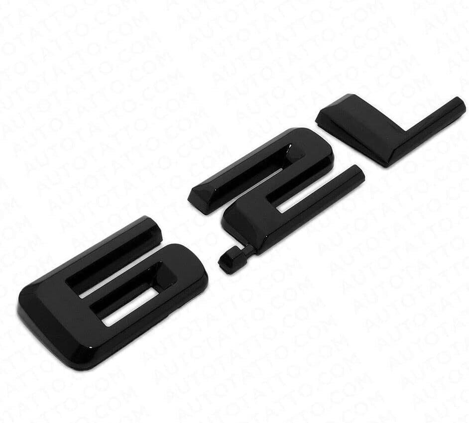 Image of 2pcs 6.2L Emblems 3D Hood Style Badge Logo Sticker Nameplate Letter Replacement for 1500 2500HD (Gloss Black)