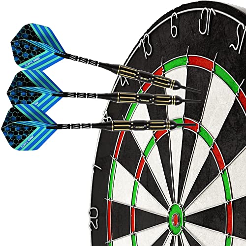 Gooso Professional Steel Tip Darts Set | 24G/22G/20G/18G Brass Barrel With 12Pcs Dart Flights + Dart Sharpener + Magnetic Case + Darts Tool (6 Pack) #TOP6