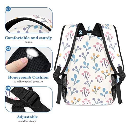 Sac à dos à fleurs imperméable et résistant avec trousse scolaire - 4
