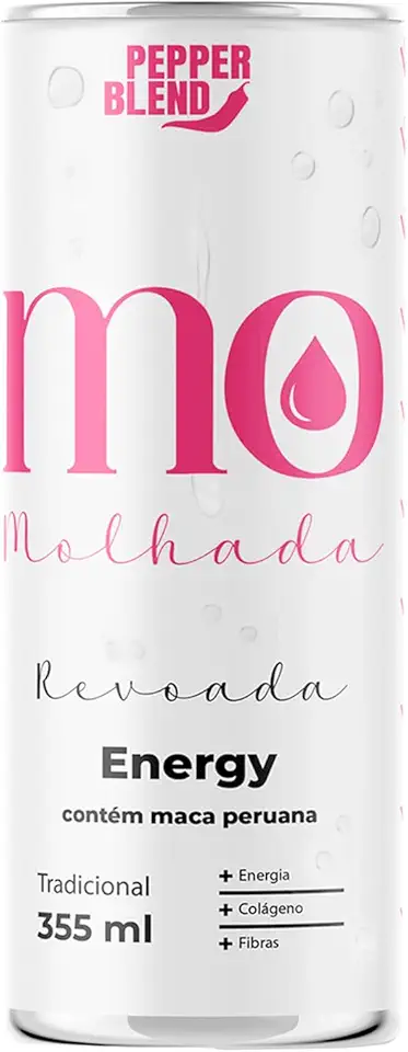 Energético 355ml Funcional Revoada Mo Molhada Sabor Guaraná, Colágeno, Maca Peruana e Vitaminas