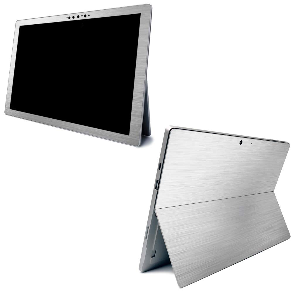MightySkins Carbon Fiber Skin for Microsoft Surface Pro 7 - Cold Steel | Textured Carbon Fiber Finish | Easy to Apply, Remove, and Change Styles | Made in The USA