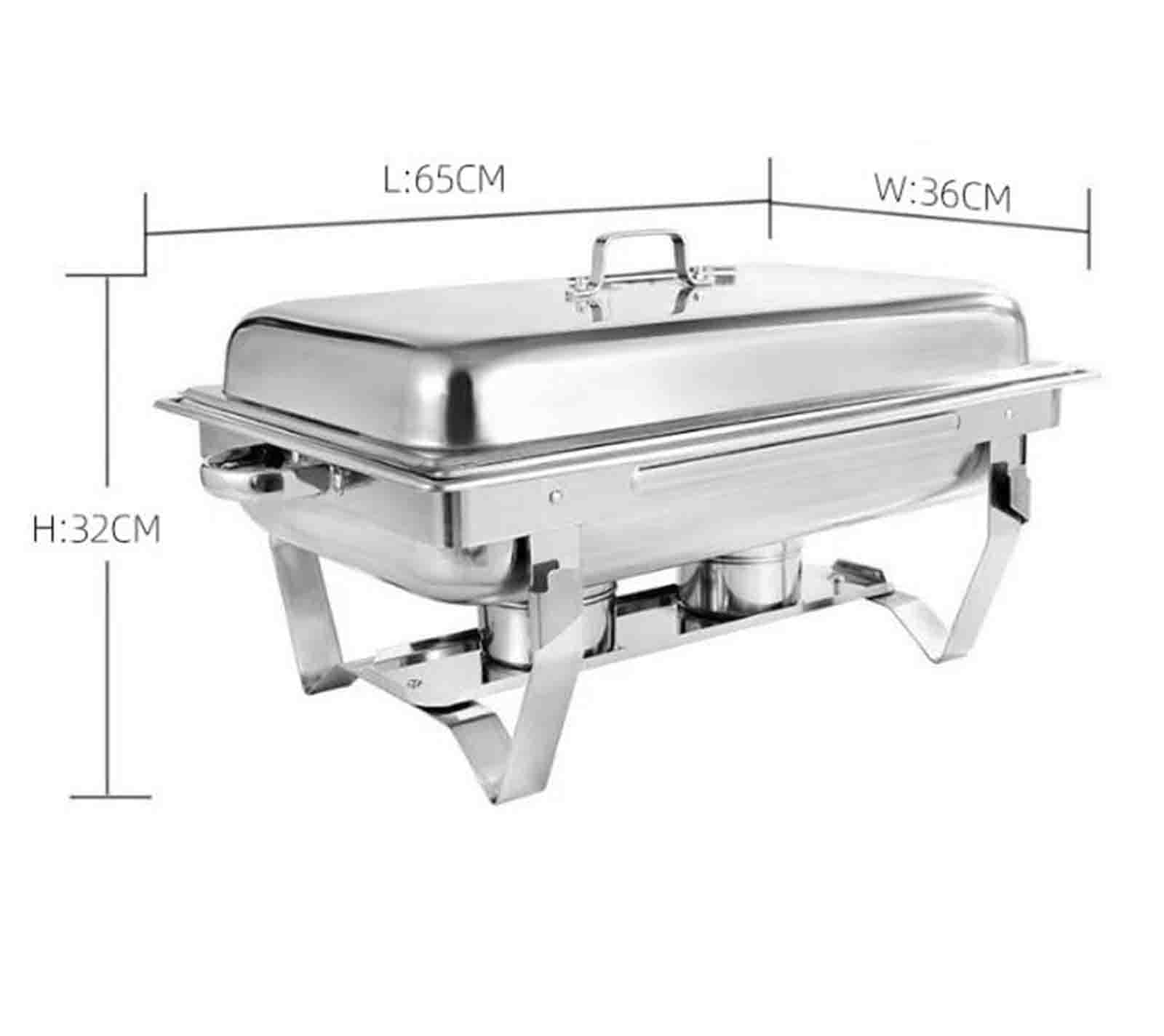 FJAUOQ Chafing Dish Contenitore Termico in Acciaio Inox Scaldavivande in Acciaio Inox Contenitore Termico per Catering Buffet E Feste,2 Pan