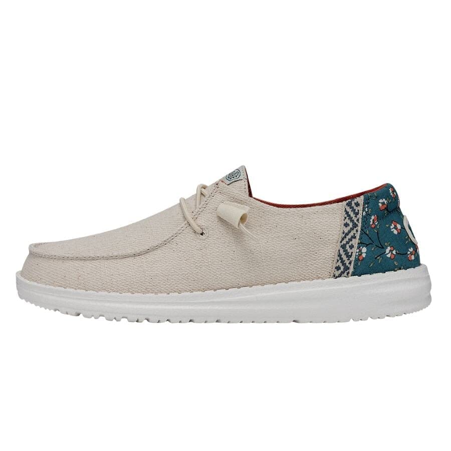 Image of HEYDUDE Women's Wendy Washed Canvas | Women's Shoes | Women's Lace Up Loafers | Comfortable & Light-Weight