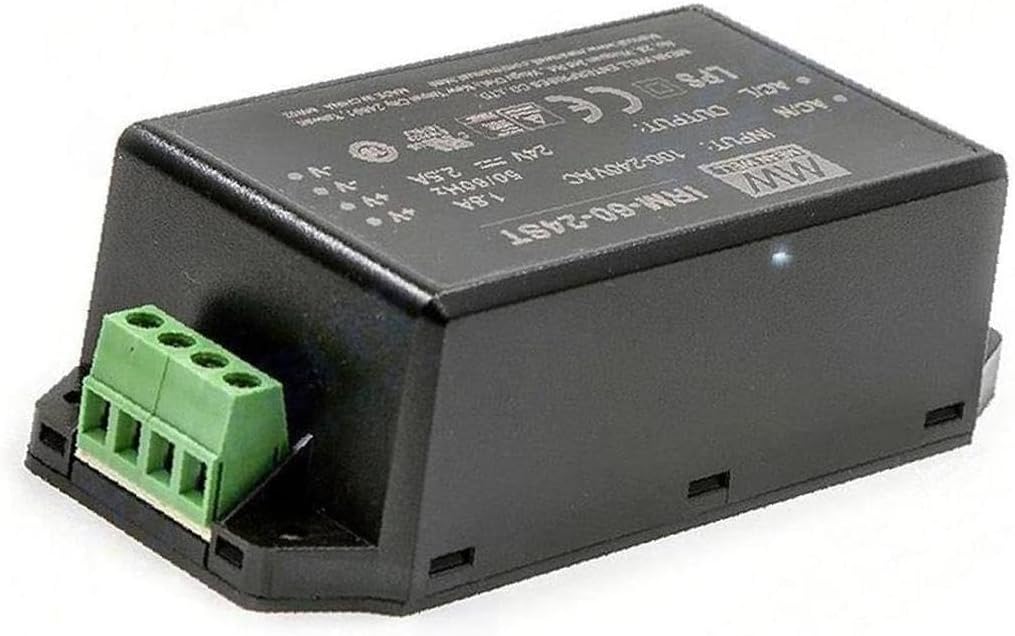 Mean Well IRM-60-24ST Single Output Encapsulated Power Supply 60W 24V 2.5A, Screw Terminal Mt, Miniature Size, Input: 85~264 VAC