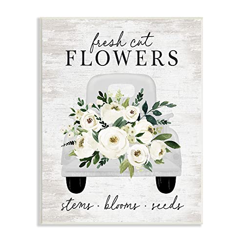 Œillets Camion Design Lettered and Lined Toile Décorative Fleur