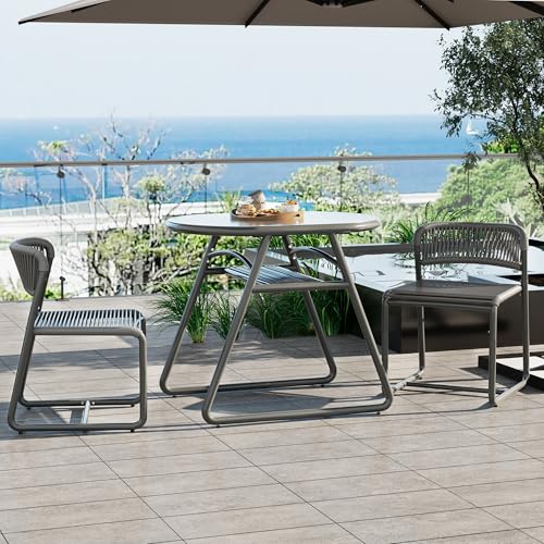 Ensemble bistrot extérieur anticorrosion : la solution durable pour petits balcons et terrasses - 7