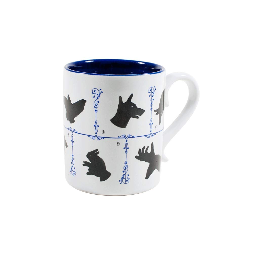 The Unemployed Philosophers Guild Porcelain Coffee Mug, 10.0 Fl Oz, Heat Changing Shadow Puppets, Colorful Animal Print, Glossy Finish, Microwave Safe, Round, Kid
