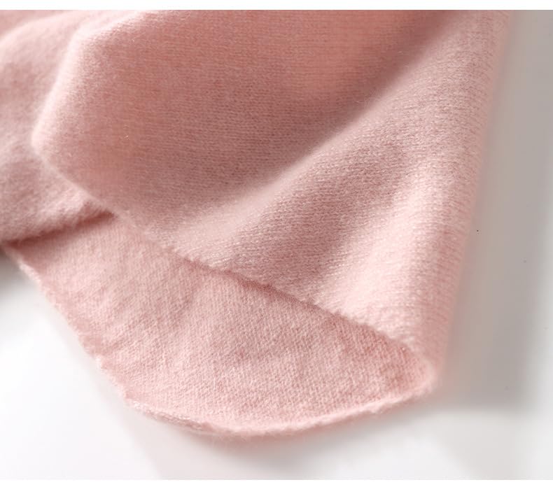Cashmere Knit Triangle Scarf for Women Knitted Head Scarf Small Bandana Old Money Aesthetic Accessories (Pink)2