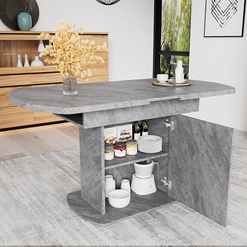 Table de cuisine moderne extensible avec rangement pour petit espace - 4
