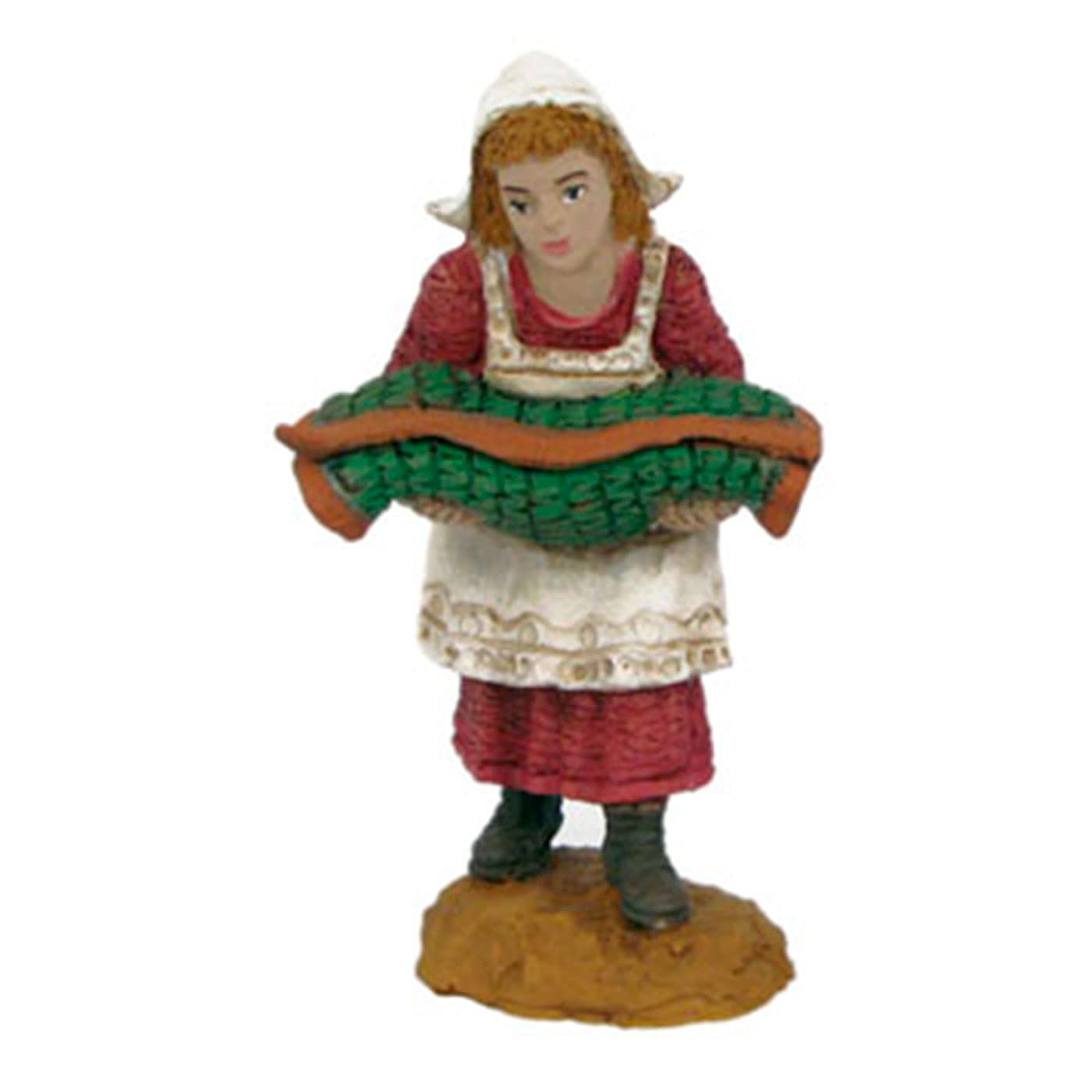 Oliver Art - Set di 4 statuette di contadini, per completare il presepe natalizio da 8 cm, dipinte a mano, con design realistico, nascita, pastorcillo, 8 pezzi