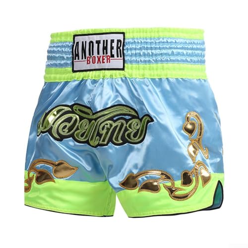 Unisex Boxing Shorts for MMA Training Trunks for Muay Thai and Fitness Workout, Breathable Martial Arts Shorts with Elastic Waistband, Fiber Blend Material, Adult(XXL)(No. 65)