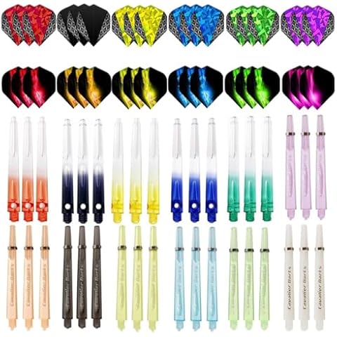 BIPY 72PCS Dart Accessories Set with Flights Cover
