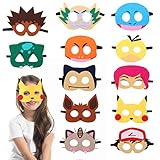 Sicherheit - Insgesamt 12pcs Cartoons Masken das leicht zu erkennen, aus Premium Filz Stoff, kein Geruch, weich und bequem zu tragen, harmlos sowohl für Kinder und Erwachsene!