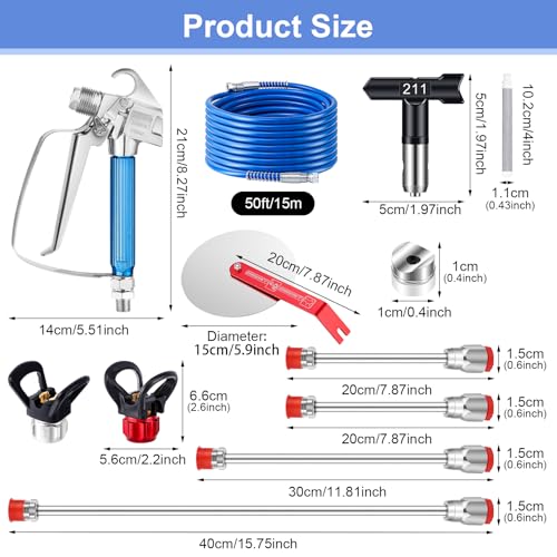 Gyfent 22Pcs Airless Sprayer Gun Kit