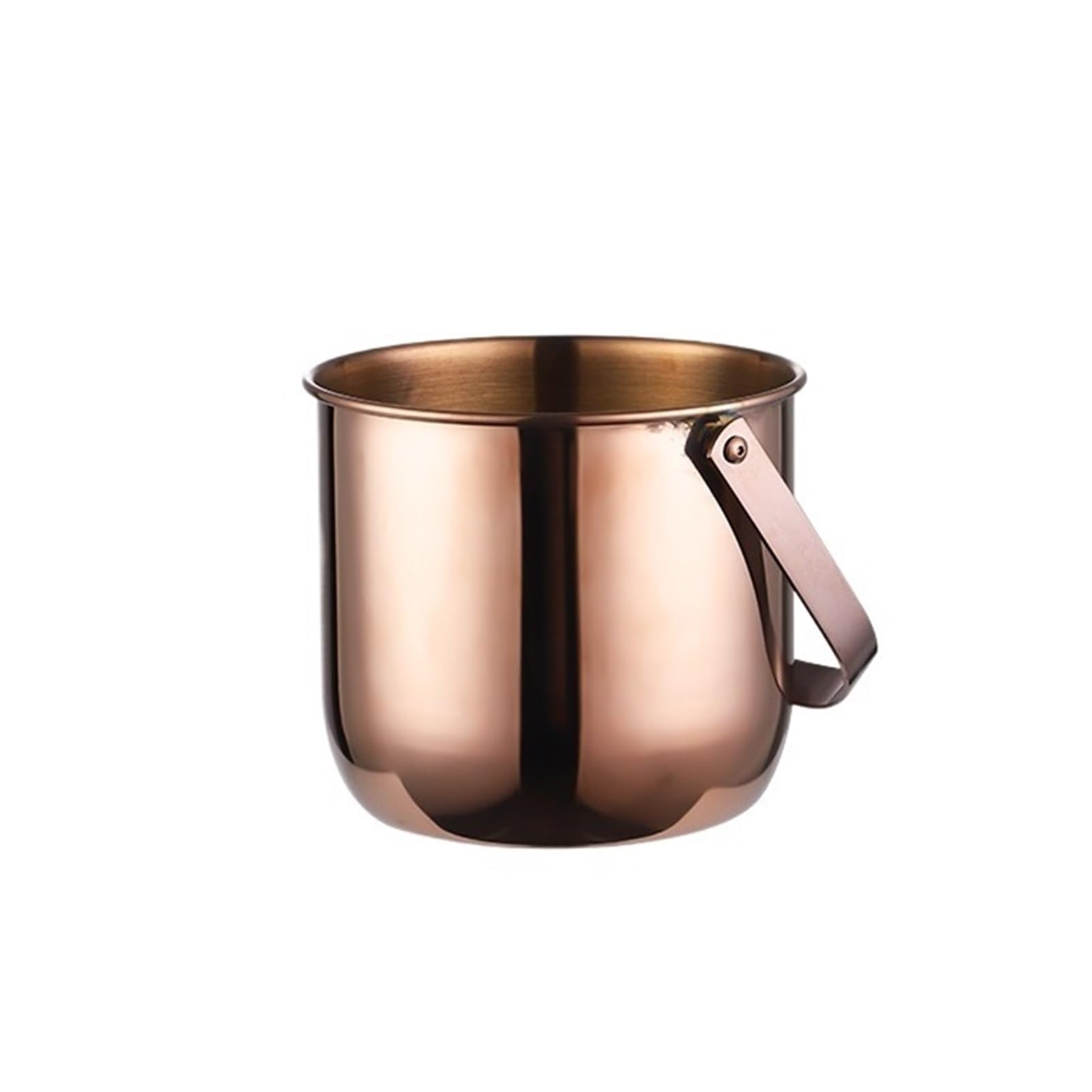 drinks bucket Bar Stainless Steel Ice Bucket With Handle Metal Cooler & Drink Tub Holds(Rose gold)