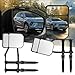 Towing Mirrors, Mirror Extensions For Towing, Mirror 360 Degree Rotation, Adjustable Dual View Tow Mirrors for Vehicle Car Truck Trailer Auto Caravan, 2PCS