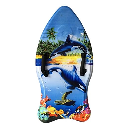 Idena 40311 – Tabla de Surf con Correas de Mano, Orca, Aprox. 93 cm