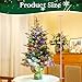 JOYHALO 3FT Flocked Small Christmas Tree, Pre-Lit Table Top Mini Tree with White or Multicolor LED, Artificial Christmas Tree with 140 PVC&PE Branches, 8-Function Battery Powered for Holiday Decor