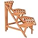 Giantex 3-Tier Free Standing Corner Plant Stand, Quarter Round Flower Pots Holder Display Rack, Wood Utility Storage Organizer Rack, Ladder Plant Display Rack for Home Garden Patio Balcony
