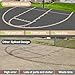 Reusable Basketball Court Marking Kit Foldable Design Basketball Court Stencil Kit for Concrete, Asphalt, Tiles, Driveway or Backyard - No Paint Included