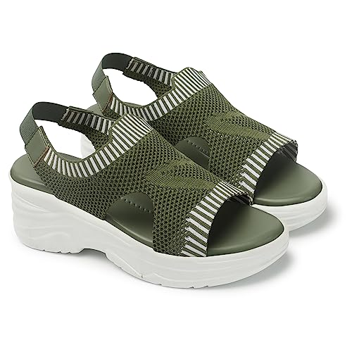 Image of Smart & Sleek Women Lightweight Sports Flatforms Sandals-AB69