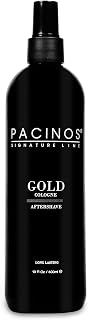 Pacinos Gold Aftershave & Cologne - Citrus & Spices - Refresh & Relieve Skin - Protect Skin & Alleviate Breakouts, Razor Bumps, Nicks & Cuts