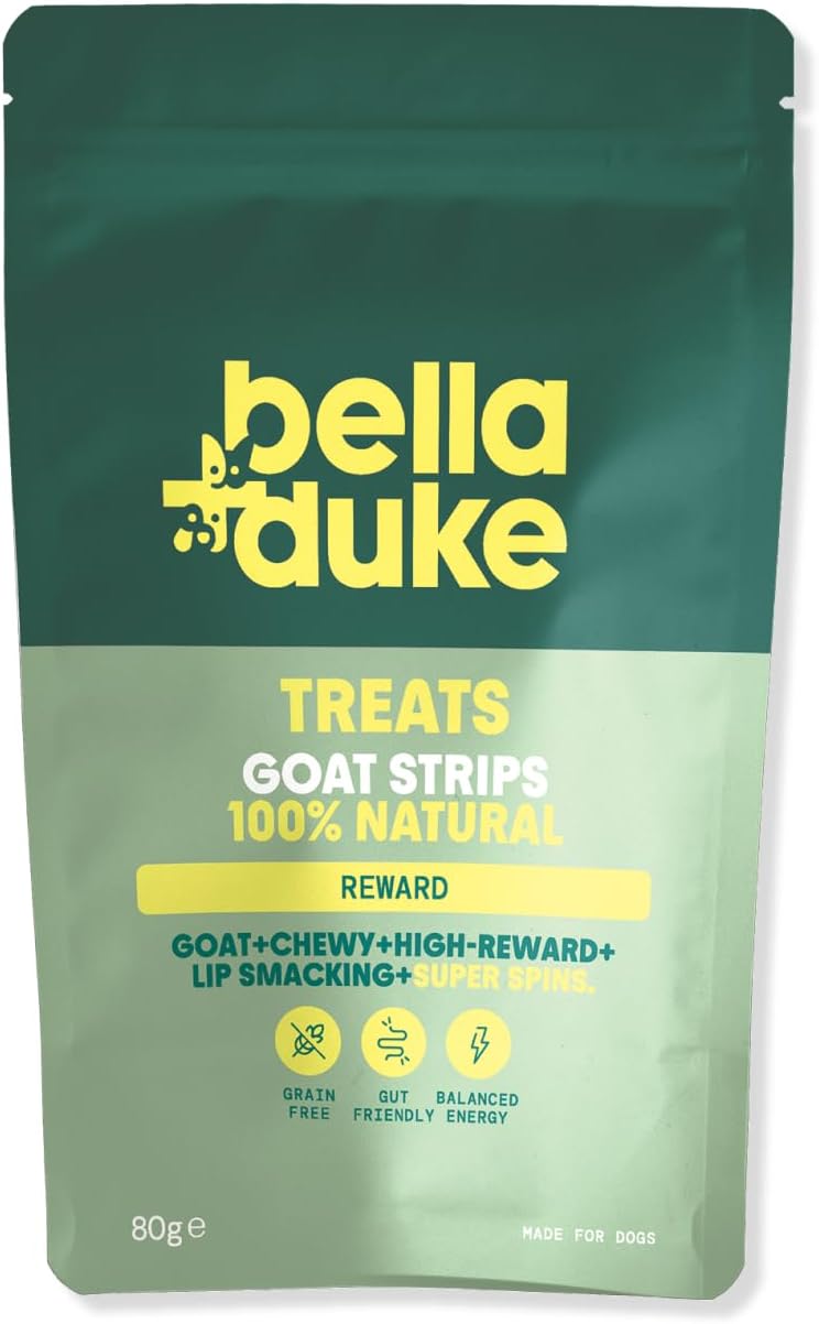 – Bella+Duke Goat Strips for Dogs - High Value 100% Natural Training Treat - Ideal for Training & Snacking - Grain-Free, High Protein and Hypoallergenic - Suitable for All Dogs Over 4 Months Old