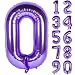 New 40 Inch Purple Digit Helium Foil Birthday Party Balloons Number 0
