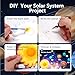 Pllieay Solar System Model Kit, 3D Solar System Kit with Display Board, 17 Foam Balls, 12 Color Pigments, Brushes, Palette, DIY Planets Model Toy for Kids School Science Projects