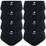 Le Jogger Herren Slips, 8er Pack, Unterhosen, Baumwolle, Schlüpfer, schwarz und mehrfarbig (6, schwarz)