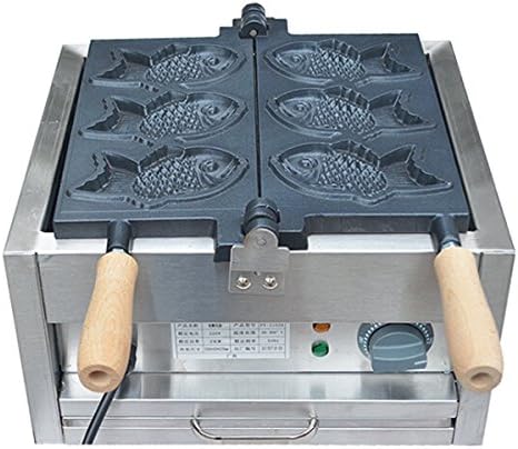 Generic Commercial Use Nonstick 110v 220v Electric 3-cavity 180° Opening Taiyaki Fish Waffle Maker