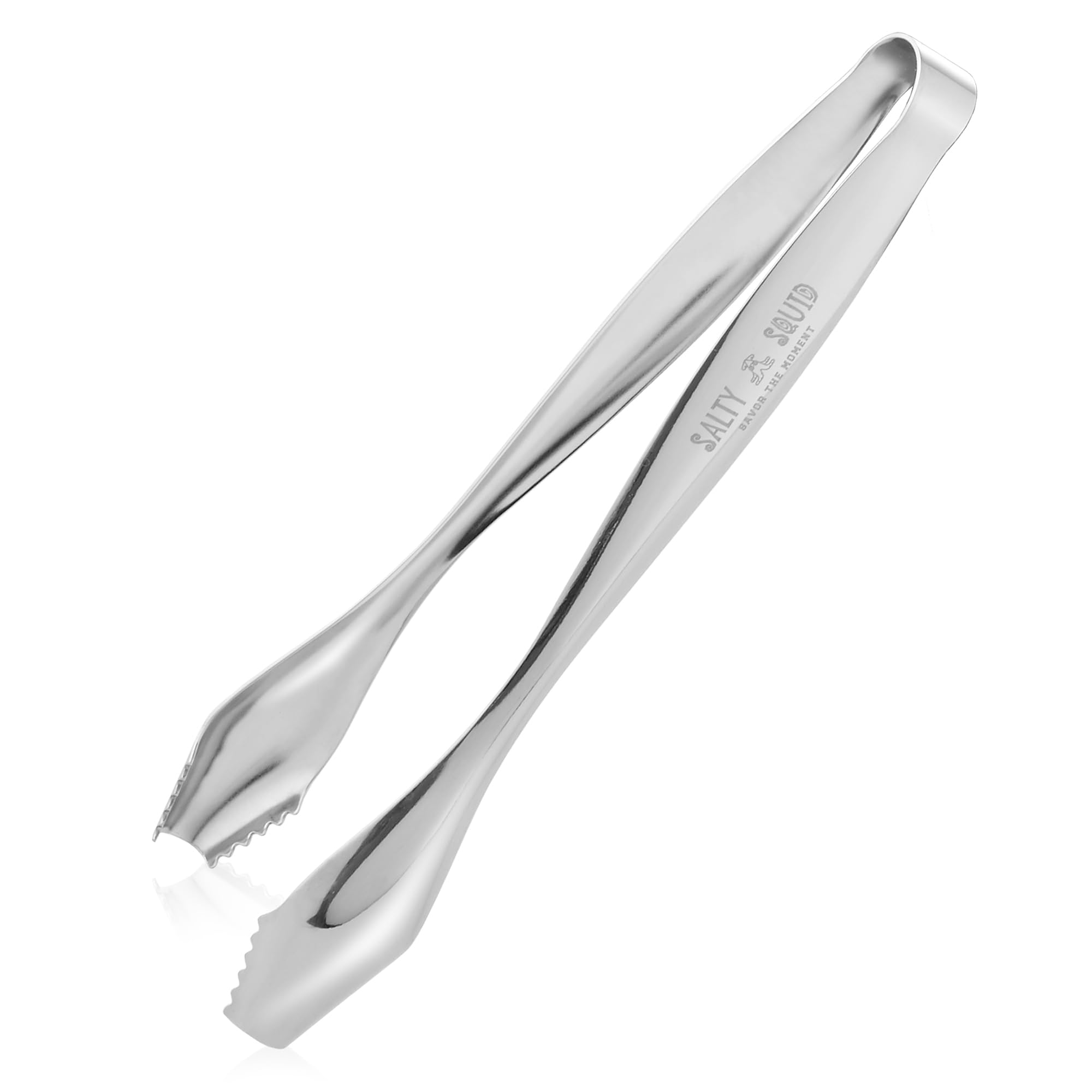 Stainless Steel Ice Tongs – 7 Inch, Non-Slip Grip, 304 Stainless, Dishwasher Safe – Perfect for Whiskey Ice Balls, Jumbo Cubes & Cocktail Serving