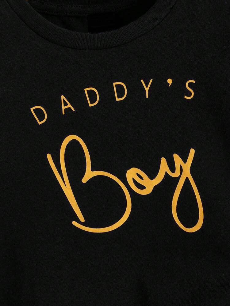 Image of PSFLY Daddy Boy's T-Shirt and Shorts Set | Cotton Kids Printed Dress