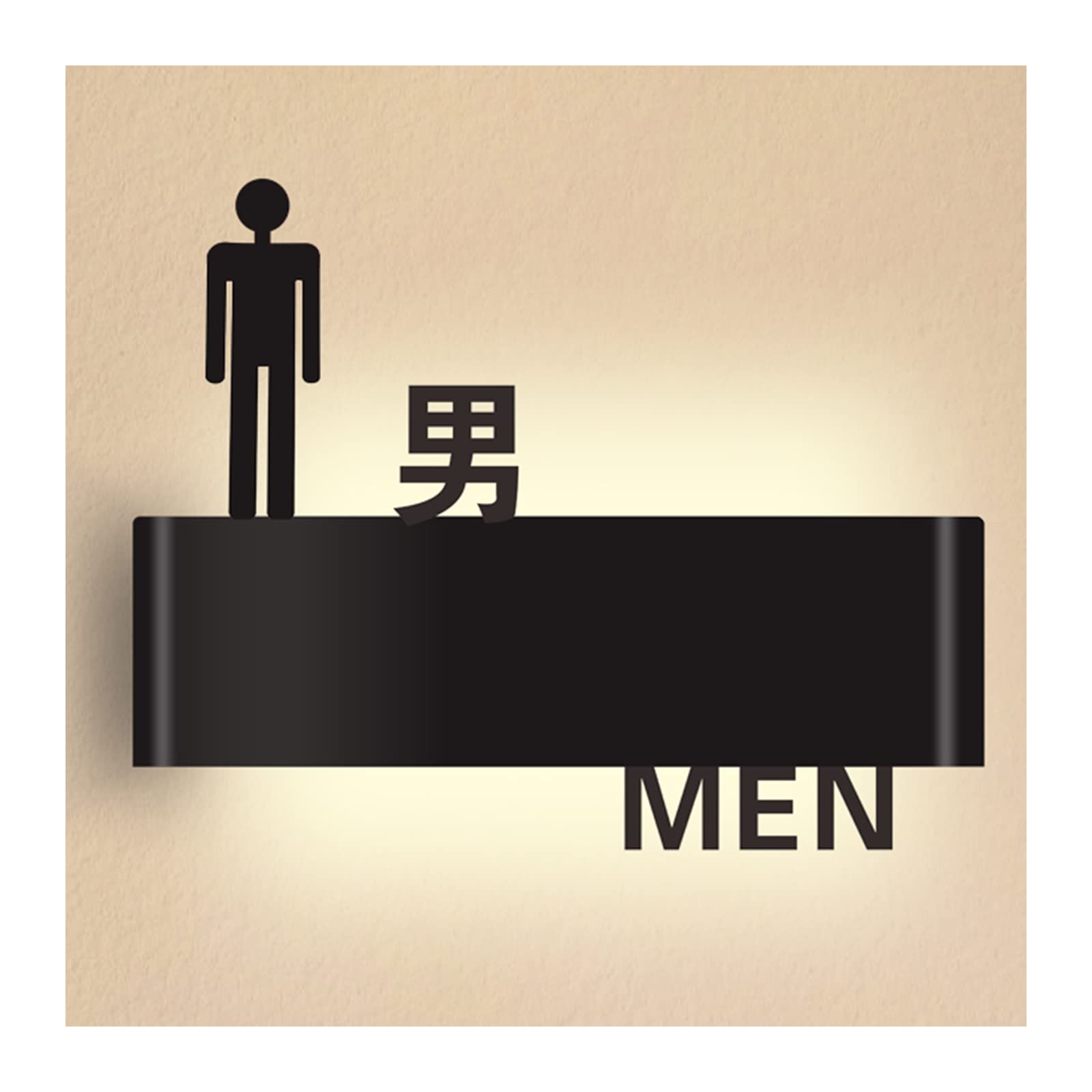 VNVFJKLO restroom sign, Men's and Women's Bathroom Sign, Restroom Signs for Business, LED Display for In Public Places Cafe Bar(E)