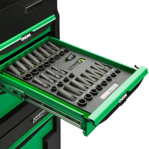 Oemtools 23983 Master 42 Piece Impact Socket Set, 3/8 Drive, Metric And Sae Socket Set With Shallow And Deep Sockets For Auto Repairs, Includes Custom Storage Tray #TOP6