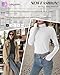 Oakgarden 4 Pack Women's Turtleneck Shirts with Thumb Holes Long Sleeve Thermal Tops Elastics Slim Fit Underwear(Black, Dark Gray, White, Light Gray,XL)