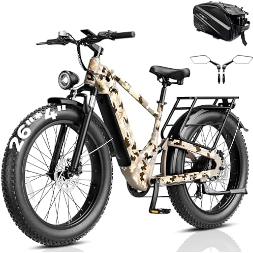 Jasion Thunder PRO/ST Electric Bike,2000W Peak Ebikes for Adults,26''Fat Tire Best Ebike for Men,90 Miles with 1040Wh Battery,35 MPH Max Speed Bicycles,500 lbs Capacity,Certified By UL2849