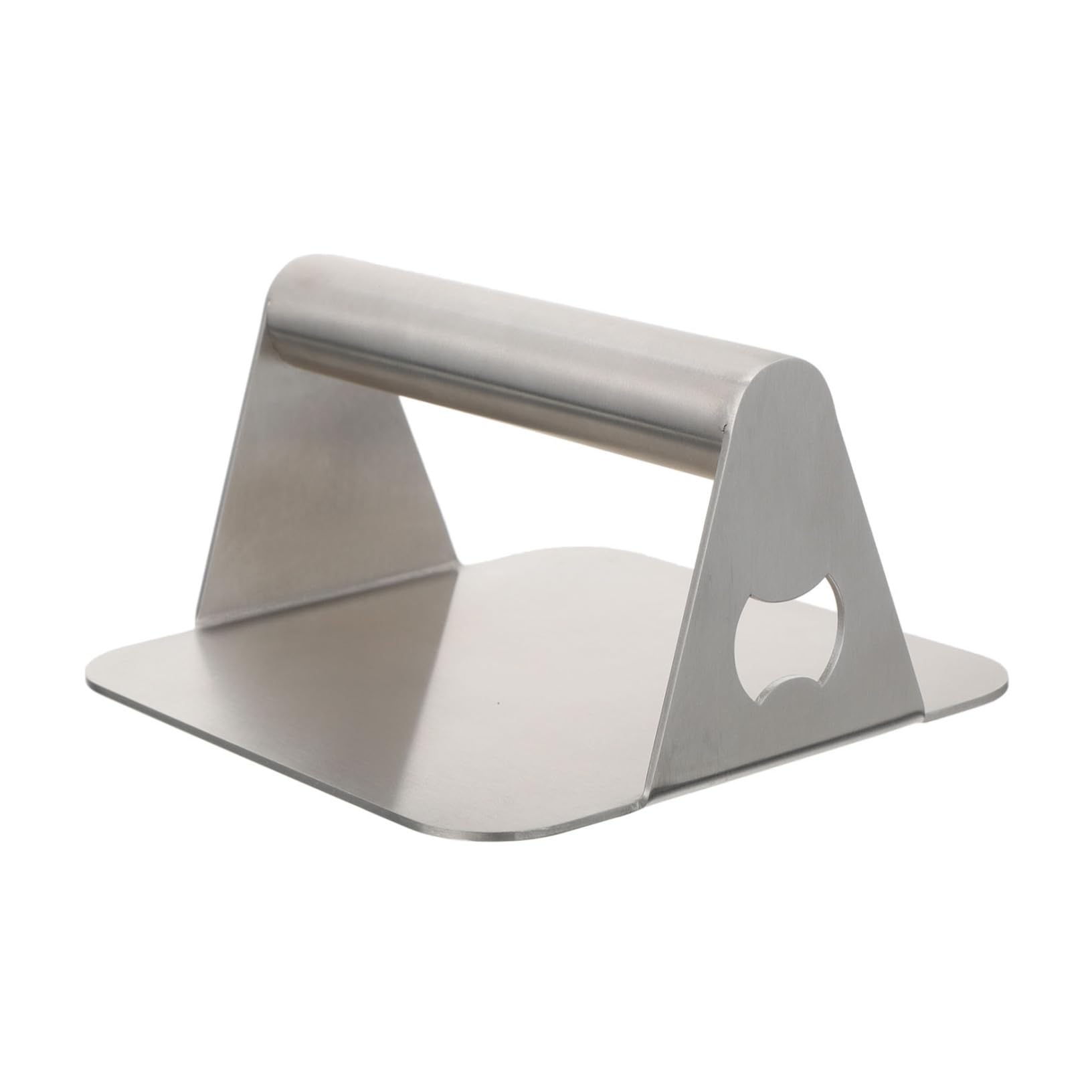 Happyyami 1pc Stainless Steel Meat Presser Bottle Opener Durable Burger Press for Kitchen Versatile Cooking Tool for Home Chefs for Griddle and BBQ Use