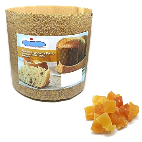 Stampini Panettone Basso 750 Gr - 10 Pz Carta Cellulosa Microonda, Resistente 220°C - Foto 4