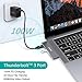 MacBook Pro USB Adapter, CHOETECH 7-in-1 MacBook Air Adapter with 4K HDMI, 2 USB 3.0, 100W USB C Power Delivery, Micro SD/SD Card Reader for MacBook Pro 2020/2019/2018/2017, MacBook Air 2020/2019