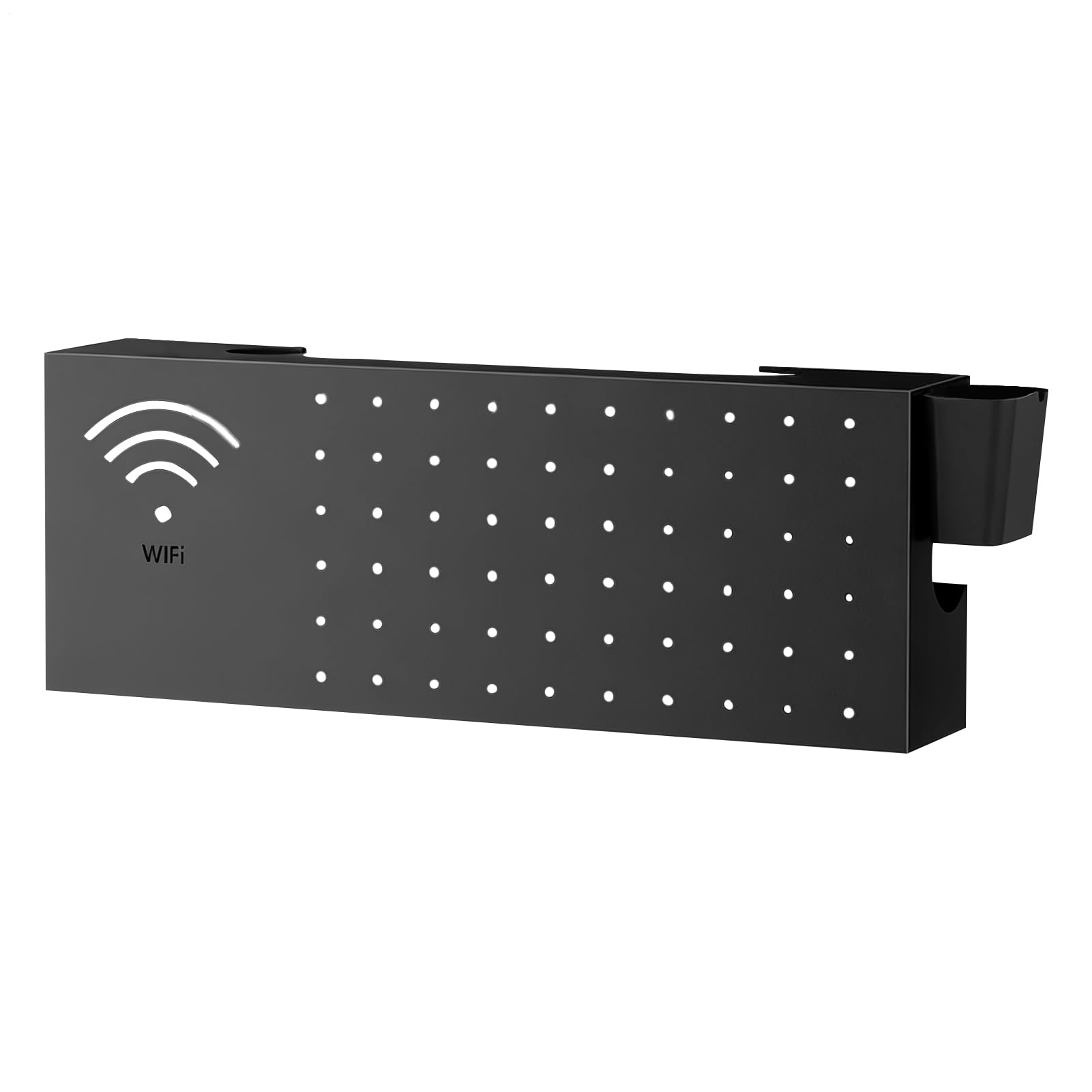 Nascondino Box WiFi Organizzatore Domestico In Acciaio Al Carbonio Con | Scatola di Archiviazione per Router WiFi Per Elettronica Rete Presa Uscita Soggiorno TV Scrivania Libro