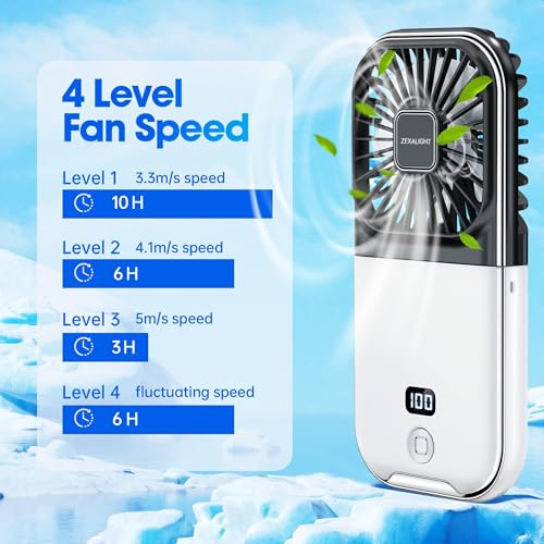 Ventilateur de collier rechargeable USB silencieux avec 4 vitesses - 4
