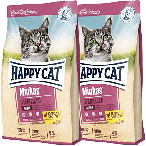 Happy Cat 2 x 10 kg Minkas Sterilised Geflügel