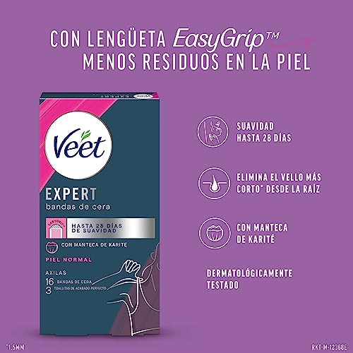 Descubre la mejor manicura y pedicura de LugoPulsa aqui 👈🏼 y pide cita Veet-Expert-Bandas-de-Cera-Fria-Depilatoria-para-Depilacion-de-Axilas-con-Manteca-de-Karite-16-tiras