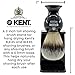 KENT VSB1 Small Black Plastic Shaving Brush Stand for Self Adhesive Hang Drying Shave Brush. Essential Part of Any Mens Shaving Kit, Shaving Brush Holder Extends Natural Bristle Shaving Brushes Life