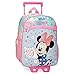 Disney Minnie Wild Flower Mochila Escolar con Carro Multicolor 27x33x11 cms Poliéster 9,8L