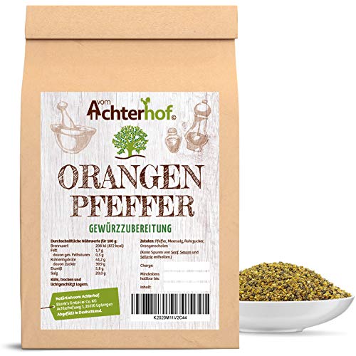 Orangenpfeffer grob 100g für die Pfeffermühle geeignet Gewürzzubereitung Pfeffer-Körner...